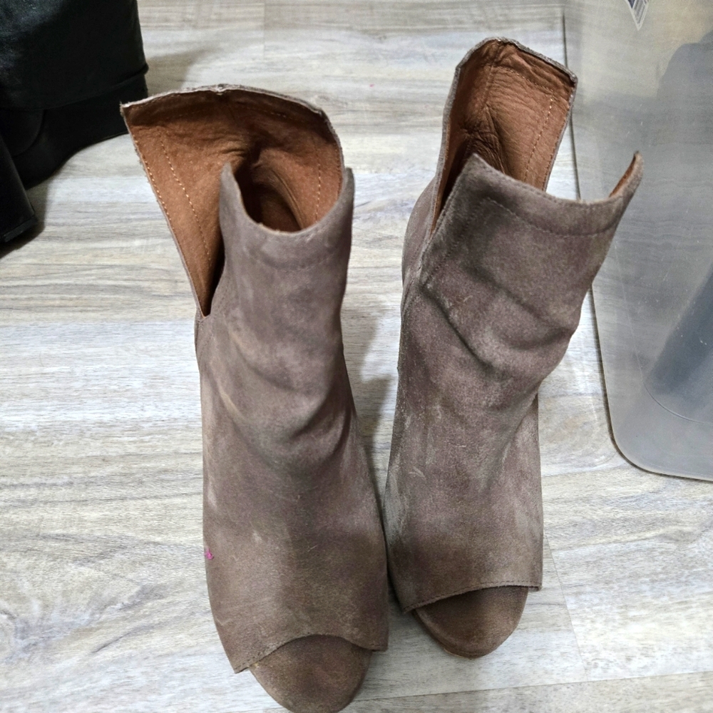 Brown Suede Ankle Boots